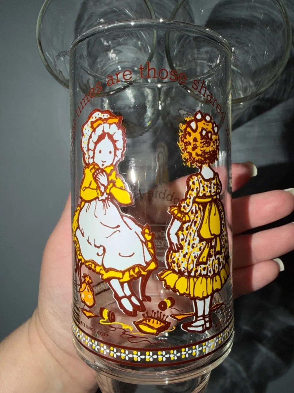 Vintage Limited Edition Holly Hobbie Coca Cola Tall Glasses-Set of 3 - Picture 4 of 6